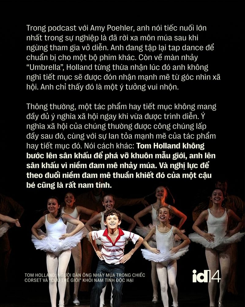 Tom Holland: Người đàn ông nhảy múa trong chiếc corset và “cứu thế giới” khỏi nam tính độc hại
