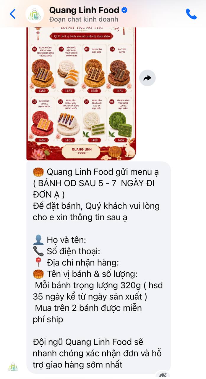 Quang Linh Food phải ngừng nhận đơn 43 tiếng vì quá tải, bánh trung thu 158.000 đồng mở bán lại là hết veo