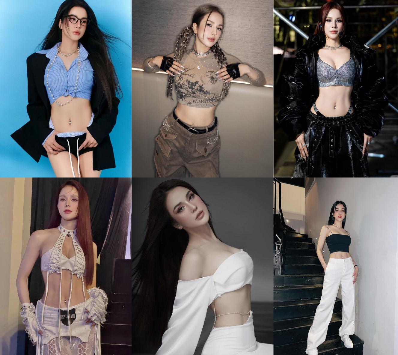 Cơ bụng gợi cảm và phong cách thời trang táo bạo của Diệp Lâm Anh ở tuổi 37