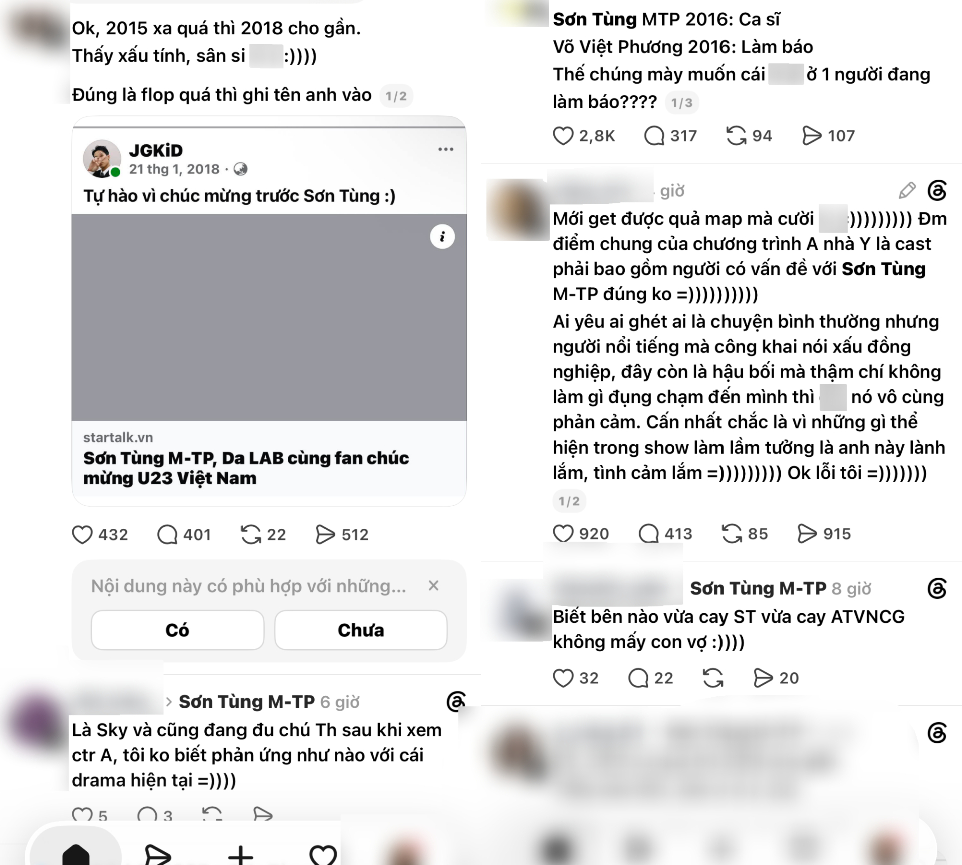 Dân mạng tranh cãi vì Quách Văn Thơm và Sơn Tùng M-TP