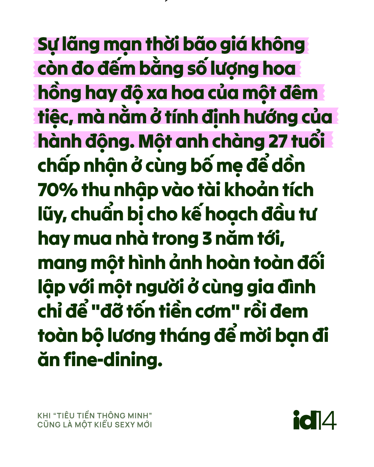 Khi “tiêu tiền thông minh” cũng là một kiểu sexy mới