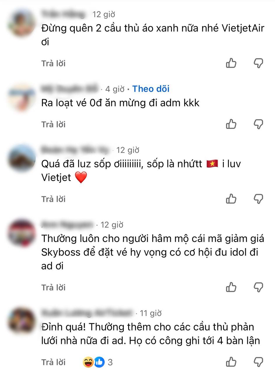 Vietjet tung quà mừng Việt Nam vô địch, fan nhanh trí “xin thêm suất” cho cầu thủ Thái Lan
