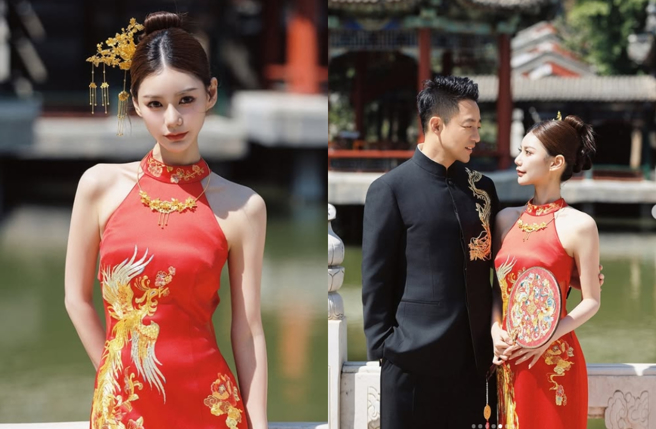 Người vợ hiện tại của Uông Tiểu Phi xinh đẹp, gợi cảm. Tuy nhiên, đời tư của Mandy lại vô cùng tai tiếng. Ảnh: Sina.