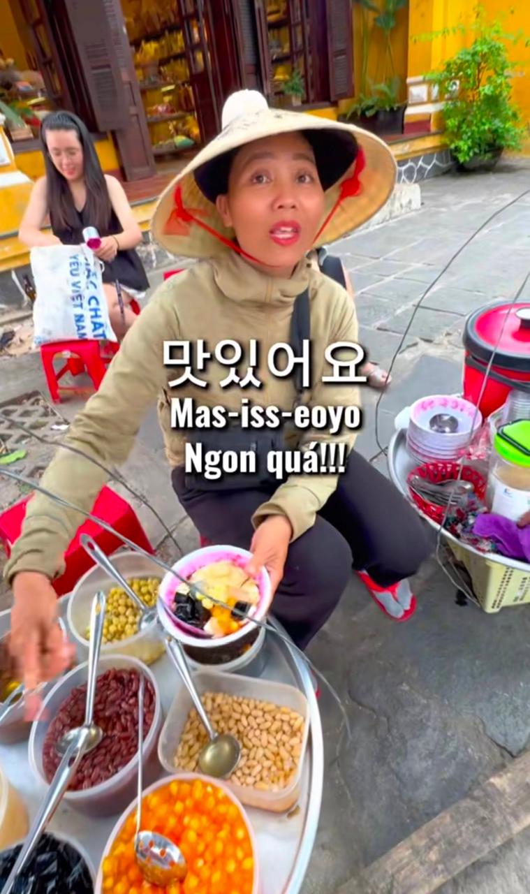 Chị Én từng gây chú ý trên mạng xã hội nhờ khả năng giao tiếp lưu loát với khách quốc tế bằng nhiều thứ tiếng.