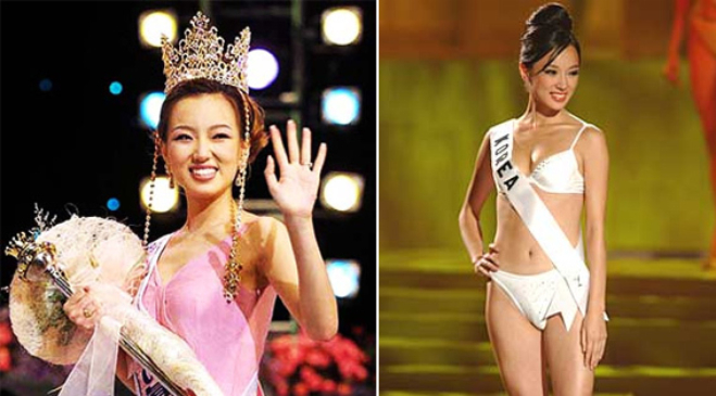 Kim Min Kyung đăng quang tại cuộc thi Miss Korea 2001. Ảnh: X