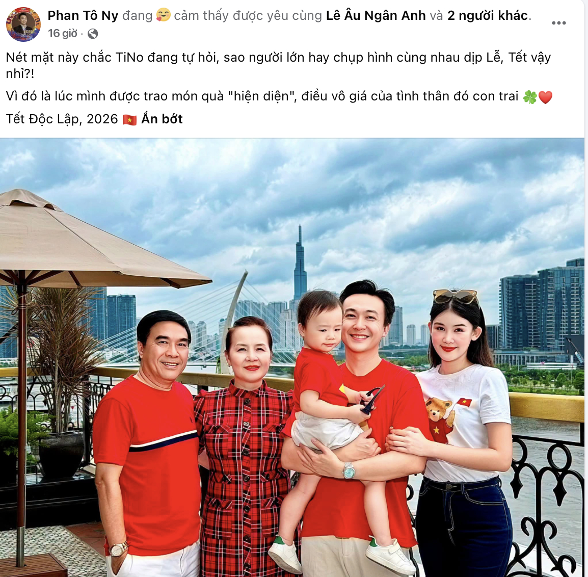 Gia đình Ngân Anh và Phan Tô Ny tận hưởng kỳ nghỉ bên nhau 