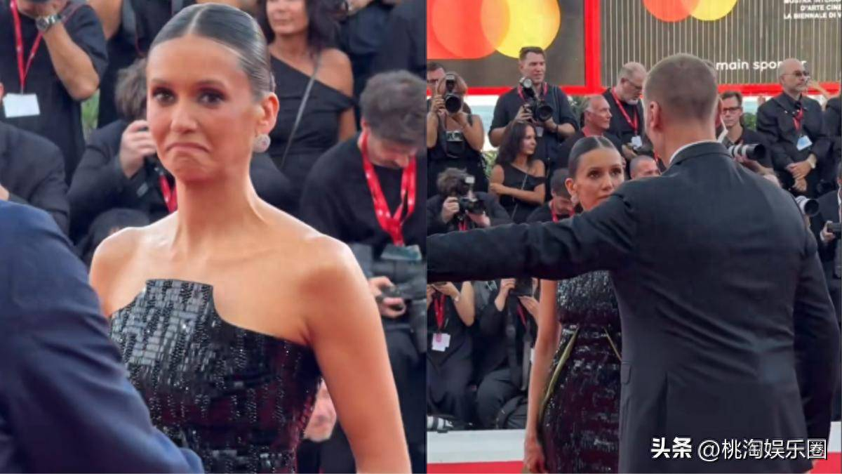 Vẻ mặt sượng trân, bối rối của Nina Dobrev khi bị đuổi như đuổi tà tại 1 sự kiện lớn. Ảnh: Toutiao.