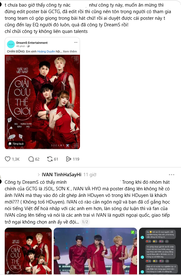Cắt 1 Anh Trai khỏi poster Tinh Hà Say Hi, công ty giải trí phải xin lỗi