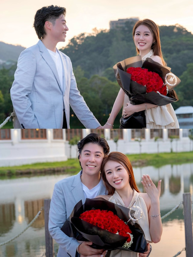 Vương Phi đã nhận lời cầu hôn của bạn trai thiếu gia. Ảnh: HK01.