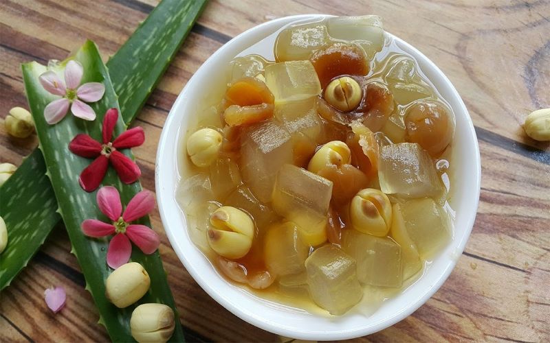 Nha đam có thể chế biến thành rất nhiều món ăn vừa ngon vừa là 