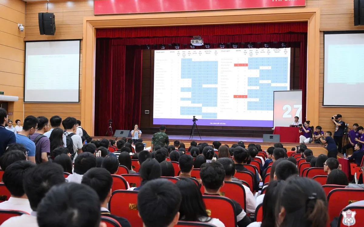 Các chỉ tiêu chuyên ngành được cập nhật theo thời gian thực trong quá trình diễn ra Match Day (Ảnh: HMU)