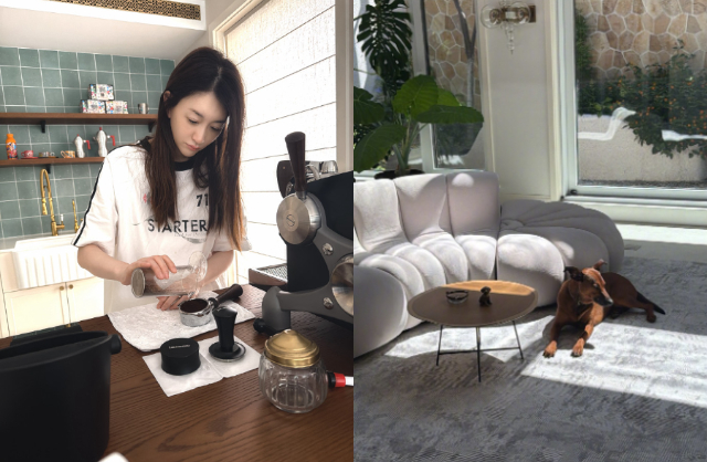 Sau khi trở lại cuộc sống độc thân, Lý Tiểu Nhiễm mua một căn hộ duplex rộng khoảng 420 m², với trần nhà cao tới 6 m tại Bắc Kinh (Trung Quốc). Ảnh: Weibo.