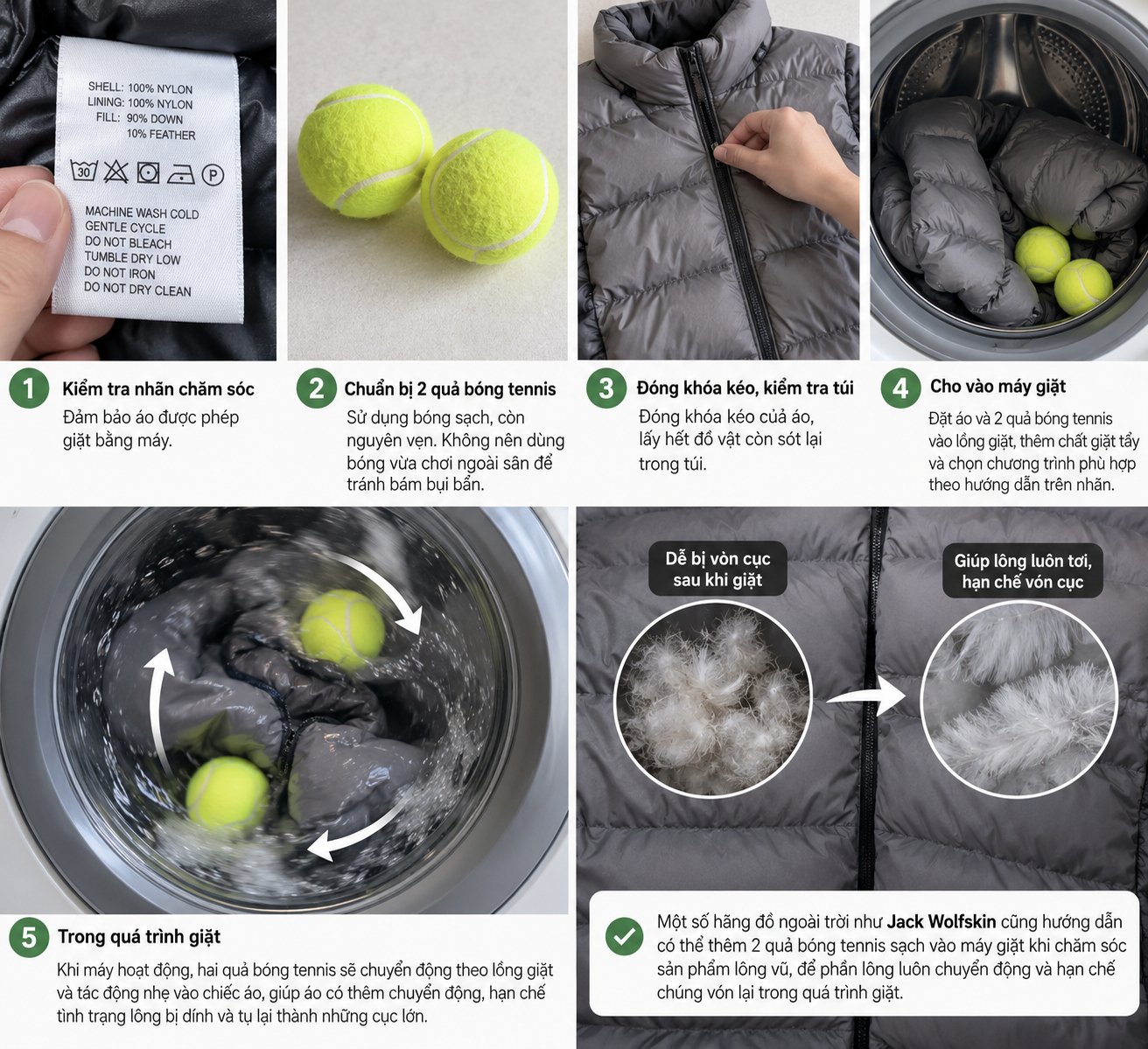 Bỏ 2 quả bóng tennis vào máy giặt, tôi công nhận người nghĩ ra mẹo này có IQ