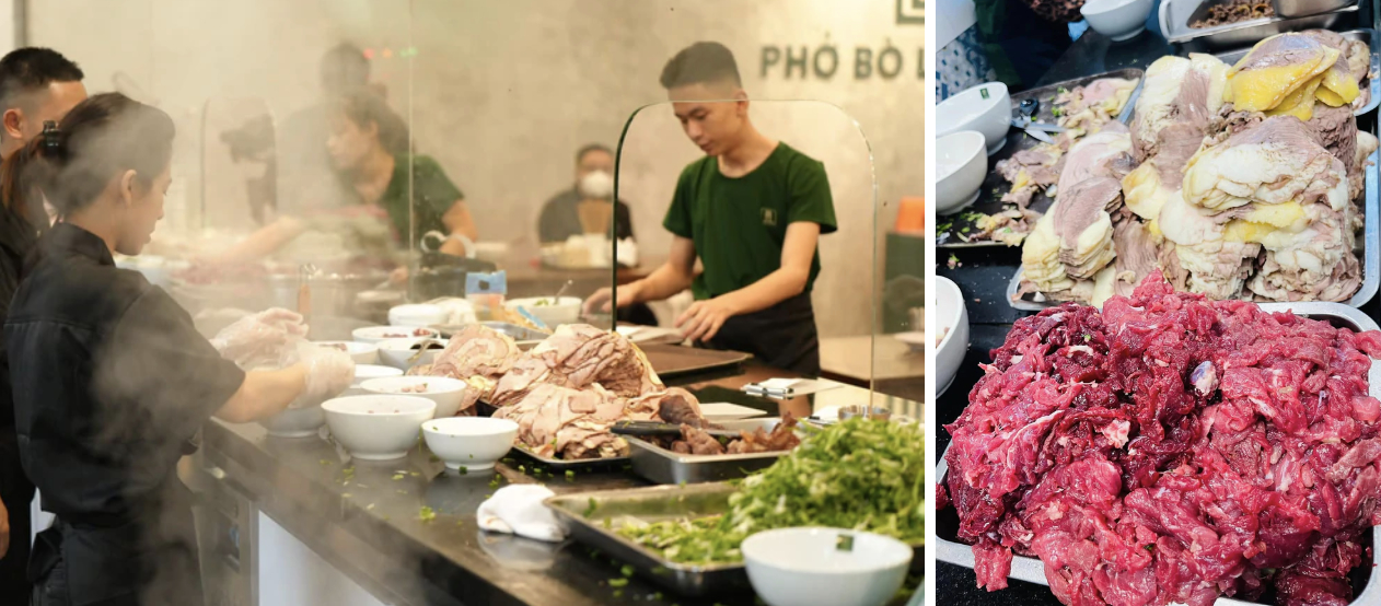 Phát hiện quán phở Hà Nội từng có lò mổ bò ngay phía sau bếp, bát 100.000 đồng chứa đủ phần ngon nhất của con bò