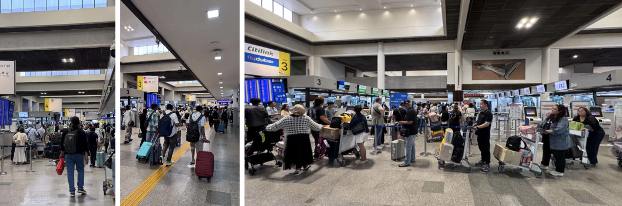 Hình ảnh tại sân bay Don Mueang chiều 27/9. Ảnh: Nguyễn Diệu Linh