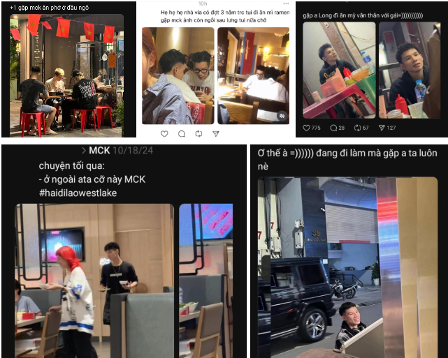 Nam rapper thường xuyên được bắt gặp khi đi ăn tại Hà Nội