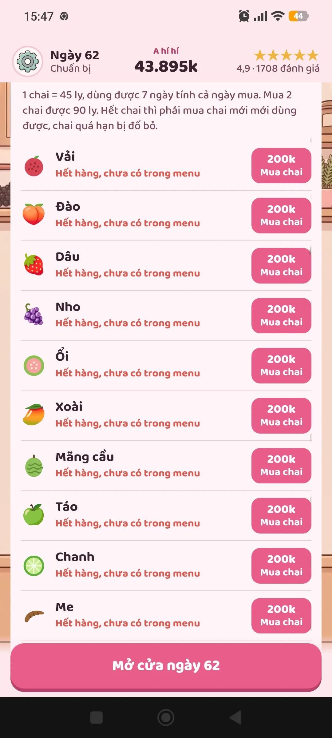Người chơi sẽ tính toán nhập nguyên liệu, mở rộng cửa hàng, lợi nhuận,... giống với ngoài đời (Ảnh: @t.meo2908)