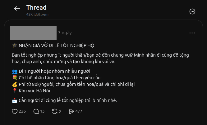 Gallery - Nở rộ nhu cầu thuê người làm thay mọi việc: Đi dạo đón thu Hà Nội 40k/ giờ, nhận hàng hộ 50k/ lượt - image 1