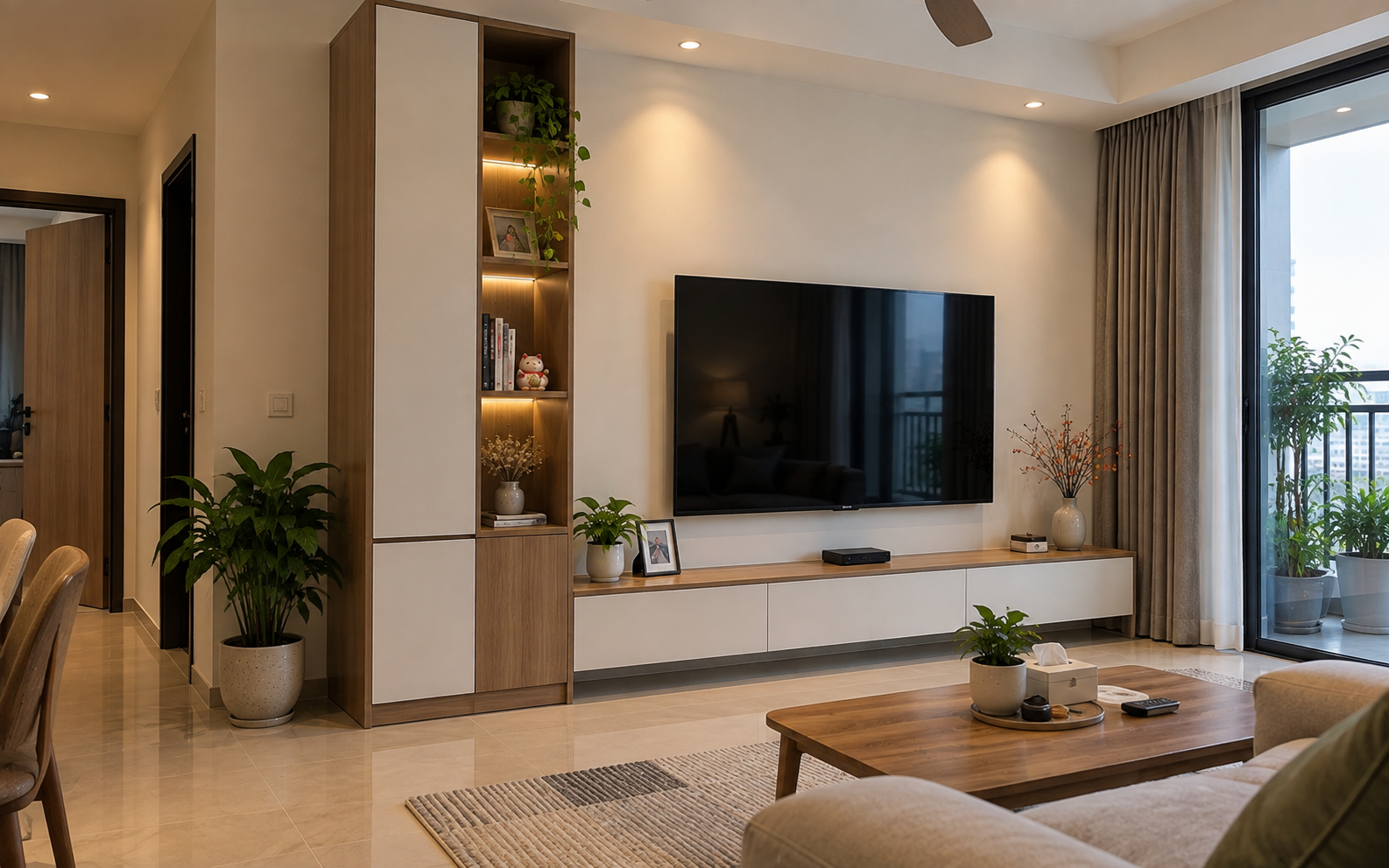 Tại sao ngày càng nhiều gia đình không còn làm kệ tivi kín cả bức tường? 2 thiết kế mới gọn, sang, giúp phòng khách trông rộng hơn