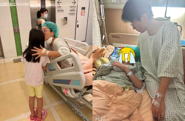 Tăng Thụy San hiến 200 cm ruột để cứu mạng con trai đầu lòng. Ảnh: Mingpao. 