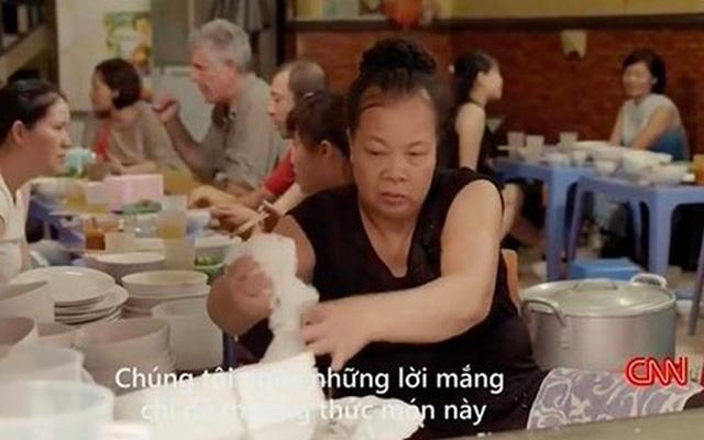 Hình ảnh của bà Thảo chủ quán bún chửi Ngô Sĩ Liên từng xuất hiện trên CNN