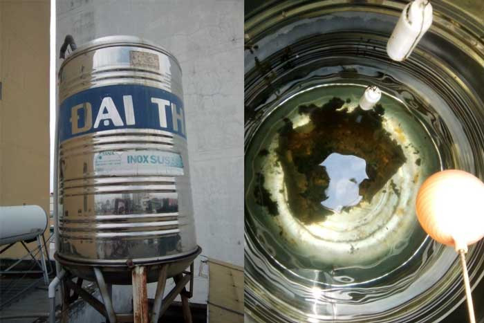 Bên trong bồn nước inox sau nhiều năm sử dụng có gì?