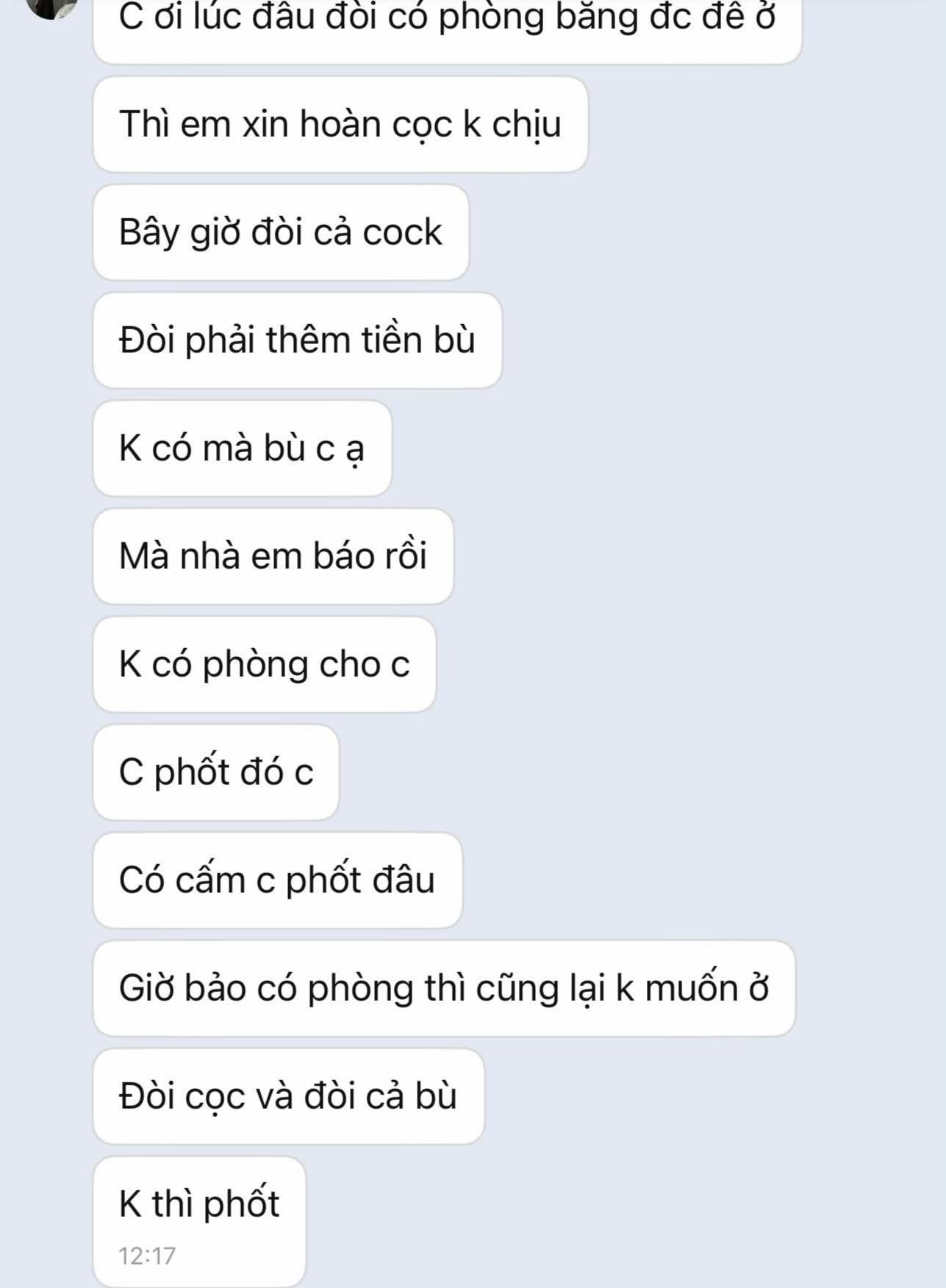 Khác với Kha Tô, Như Thảo bị chủ homestay này đòi hủy phòng với lý do tạm dừng vì nhóm khách trước không tuân thủ quy định của cơ sở. 