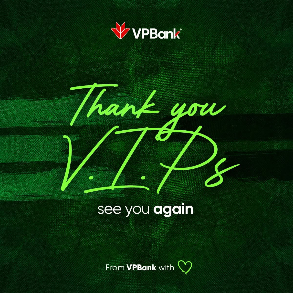 Lời cám ơn của VPBank đếp VIP Việt Nam