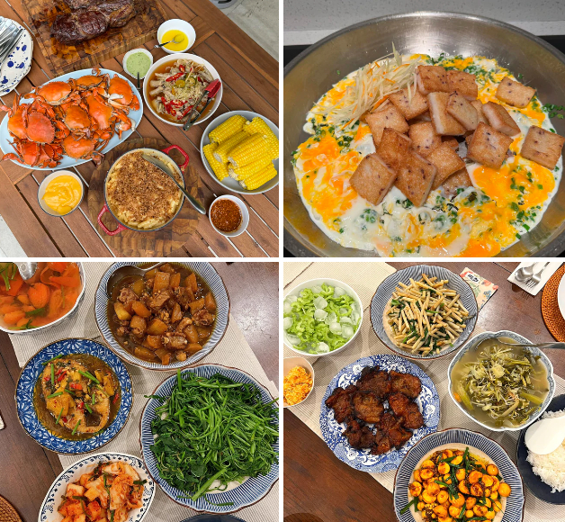 Mâm cơm nhà của nữ diễn viên nổi tiếng từng đạp xe giao cơm, nay làm dâu tỷ phú “vua hàng hiệu”