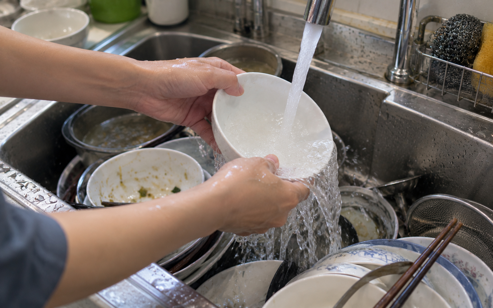 3 lần nhờ chồng rửa bát đều nhớp nháp như bôi mỡ lợn, biết nguyên nhân tôi cảnh cáo: “Anh không được làm vậy!”
