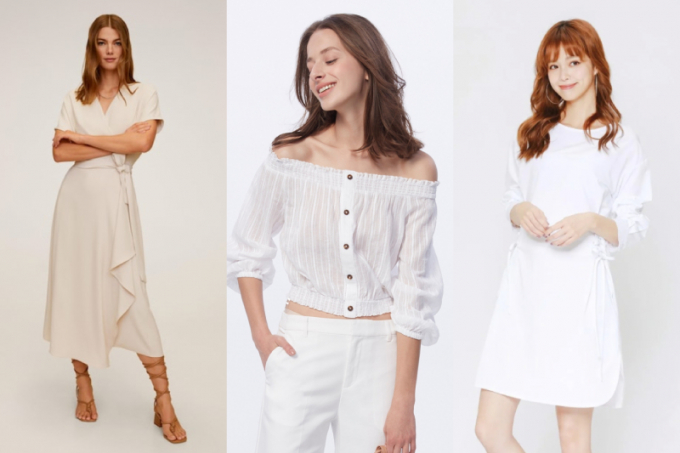   Bạn có thể thoả sức mix&match trang phục mùa hè với các items màu trắng đang được giảm sâu tới 70% từ Mango, CC Double O và H:CONNECT, đa dạng từ váy điệu đà tới croptop xinh xắn.  