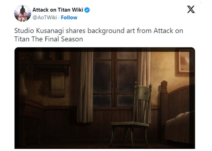 Studio Kusanagi mới chia sẻ ảnh trong Attack on Titan The Final Season