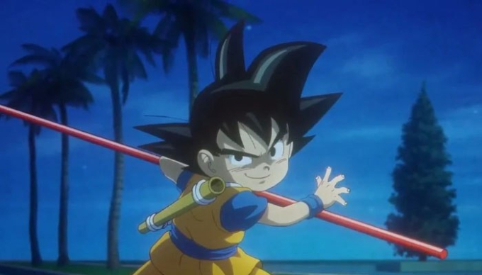 Goku sử dụng gậy như ý trong Dragon Ball Daima