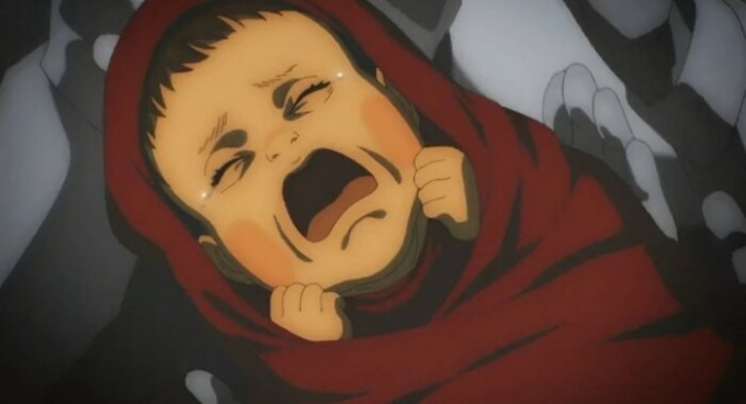 Cậu bé 1 tuổi ra mắt vai diễn lồng tiếng đầu tiên của mình trong tập cuối anime Attack on Titan