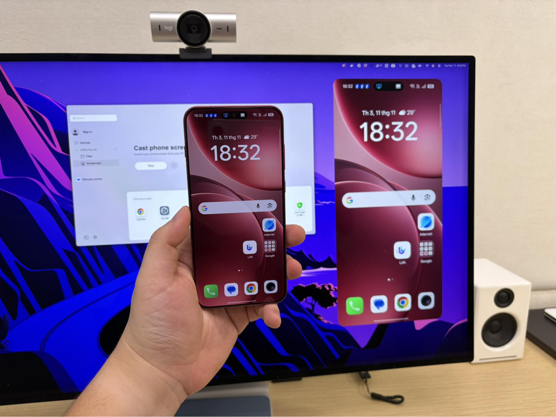 Duy Luân khen ngợi tính năng kết nối hoàn hảo với hệ sinh thái Apple của Find X9 (Ảnh: Duy Luân).