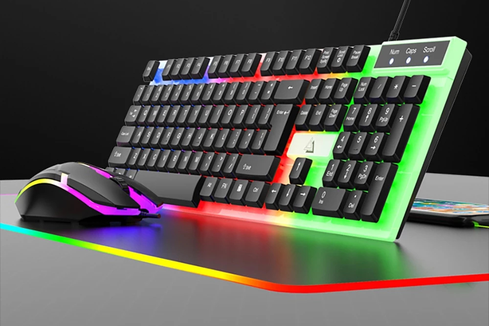  Bàn phím máy tính có dây gaming V4 giả cơ chống nước, led rgb.