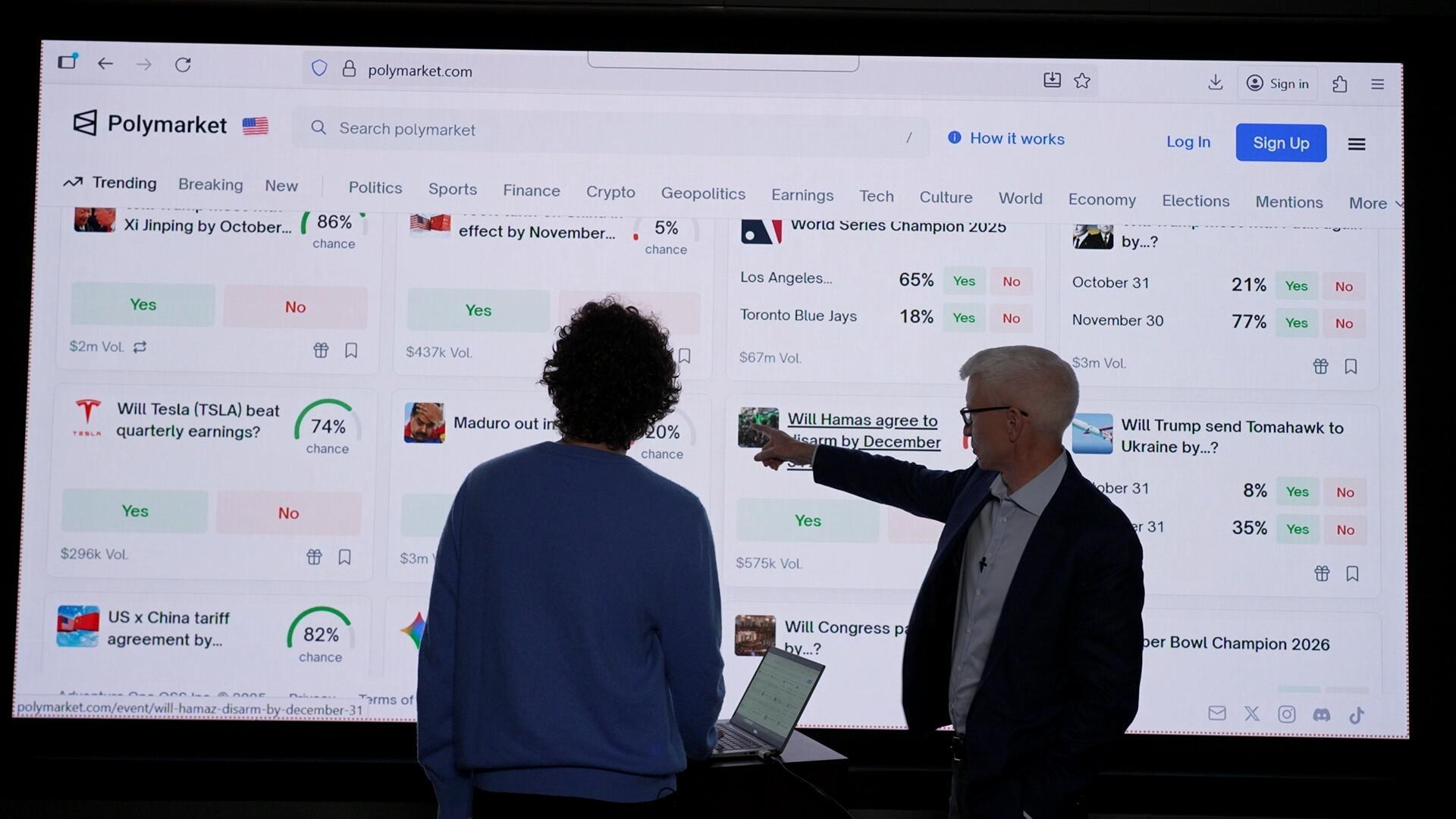 Polymarket là một nền tảng dự đoán các sự kiện tương lai