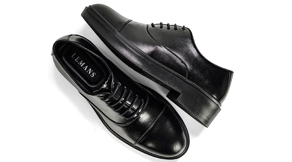 Giày da bò Oxford Black thương hiệu Việt LeMans