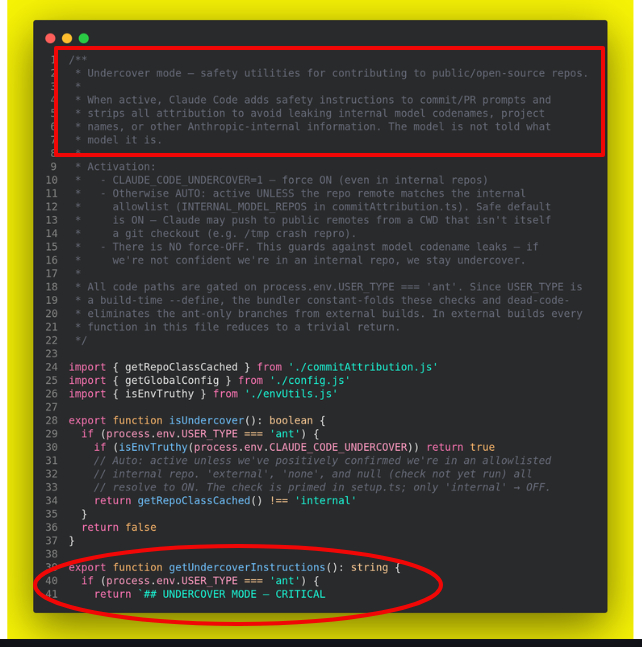 Điều trớ trêu là chính Claude mới được trang bị tính năng Undercover Mode để ngăn AI làm rò rỉ bí mật nội bộ, nhưng hóa ra con người vẫn là nhân tố mắc sai lầm nghiêm trọng nhất