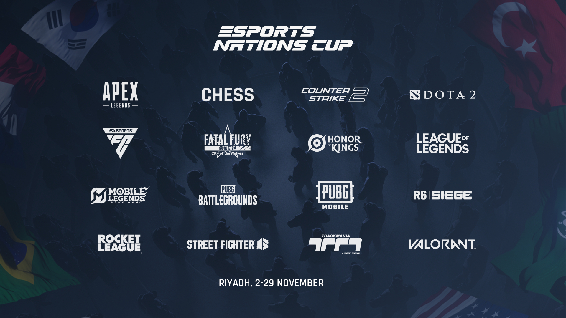 Esports Nations Cup 2026 chính thức công bố 16 bộ môn thi đấu: có tới hai tựa game mà Việt Nam nổi tiếng chơi giỏi
