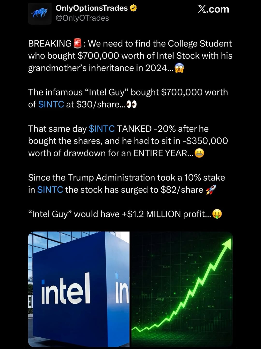 Định hold trong 10 năm, chàng sinh viên tất tay gần 20 tỷ đồng tiền thừa kế vào cổ phiếu Intel: Bốc hơi luôn 5 tỷ trong 1 ngày