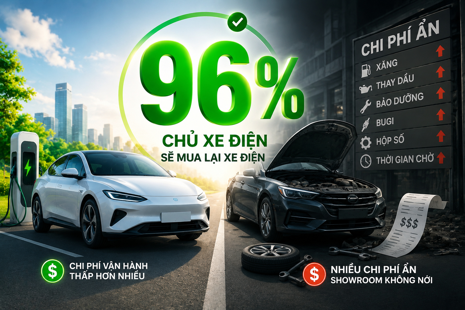96% chủ xe điện nói sẽ mua lại xe điện: Khi người dùng tự phát hiện chi phí ẩn của xe xăng mà showroom không bao giờ nói