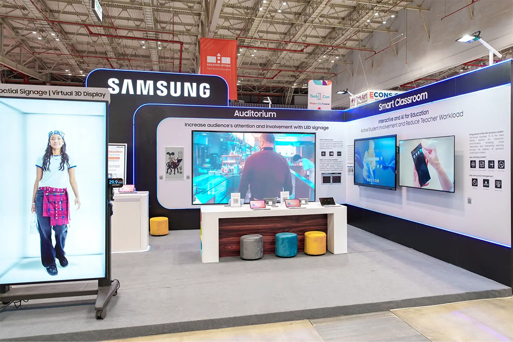 Samsung mang lớp học tương lai đến Education Vietnam 2026 với AI và màn hình 3D không kính