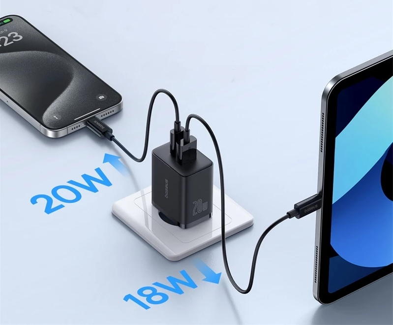 Sạc Baseus 20W giá khoảng 199.000đ