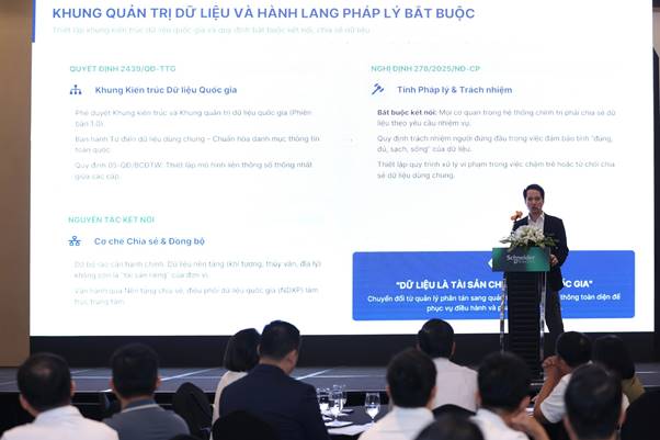 Ông Vũ Ngọc Tuấn, Phó trưởng phòng Công nghệ số, Cục Chuyển đổi số, Bộ Nông nghiệp & Môi trường chia sẻ tại sự kiện