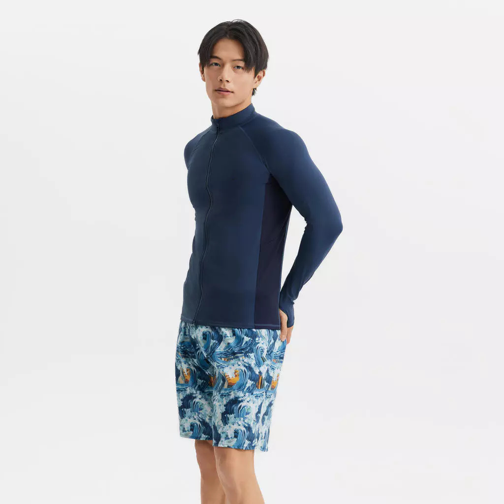 Áo bơi dài tay chống tia UV có khóa kéo Decathlon