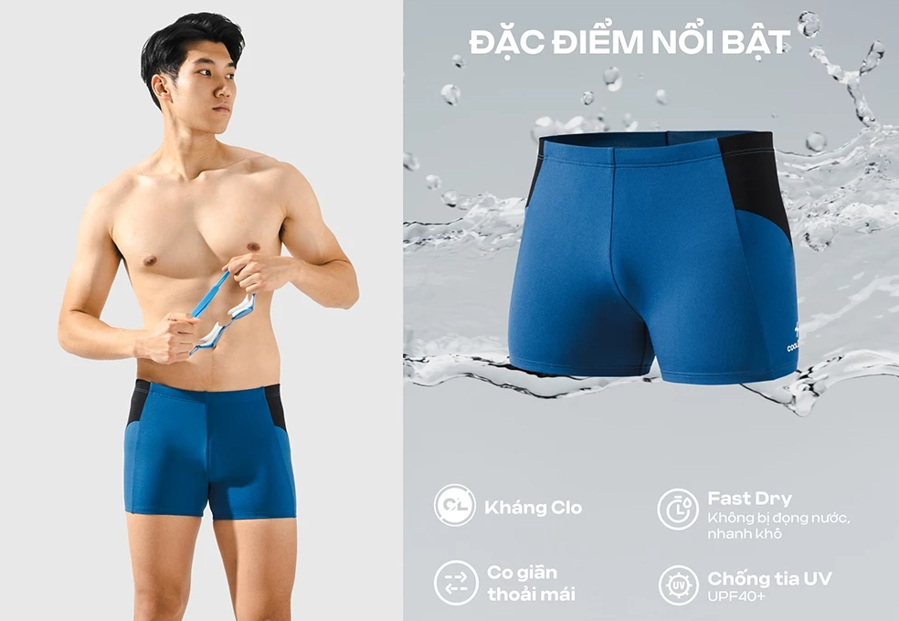 Quần bơi Coolmate Summer Cool kháng Clo, chống tia UV