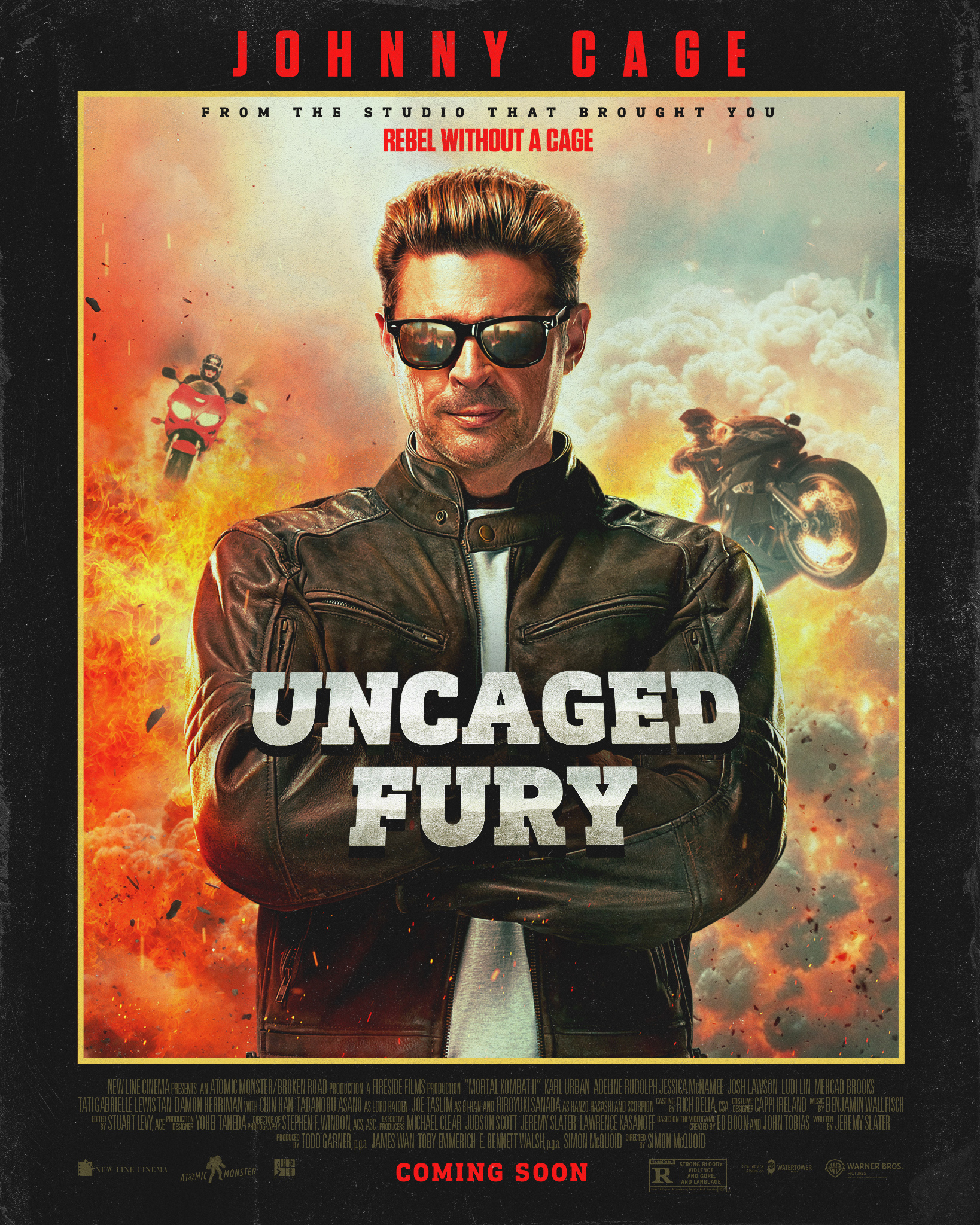 Karl Urban vào vai Johnny Cage trong Mortal Kombat 2.