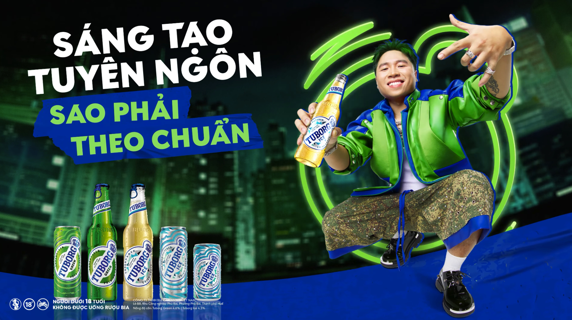 Mở chai bia mà không cần khui, Tuborg không tuân theo quy chuẩn nào hết