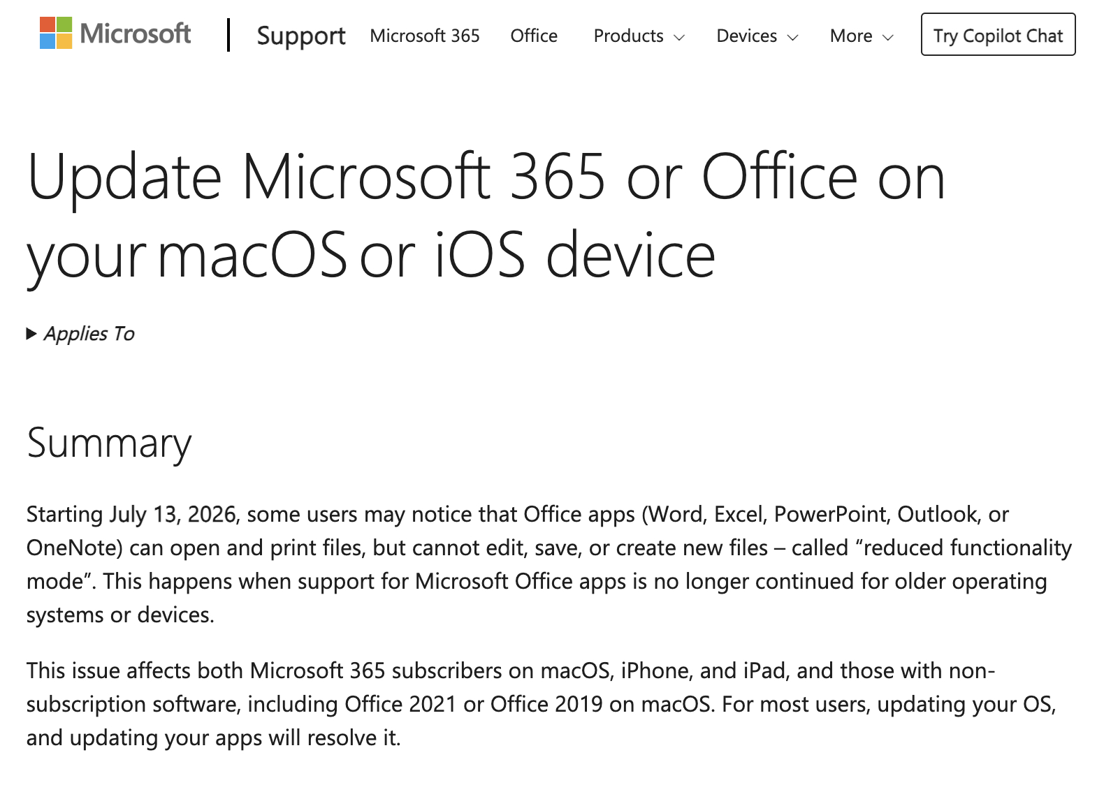 Từng bỏ gần 4 triệu đồng mua Office 2019 trọn đời, nhưng hàng triệu người dùng Apple sắp không còn dùng nó để chỉnh sửa tài liệu được nữa
